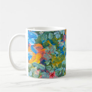 Abstract dot smear brush stroke acrylic and waterc coffee mug