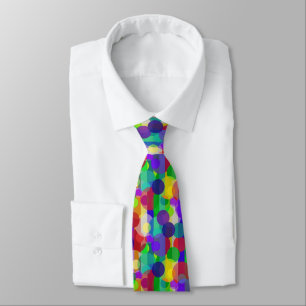 Abstract Dots and Stripes Multi Two-sided Tie
