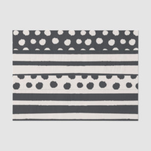 Abstract Dots And Stripes Tissue Paper