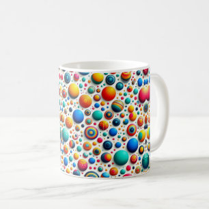 Abstract Dots Geometric Retro Coffee Mug