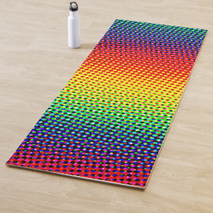 Abstract Dots Rainbow Vibrant Cheerful Colorful Yoga Mat