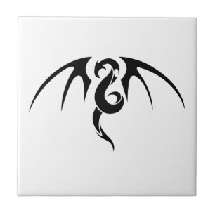 Abstract dragon art tile