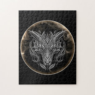 Abstract Dragon Head in Aesthetic Jigsaw Puzzle