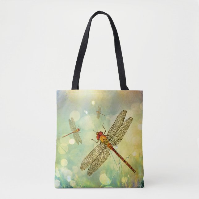 Abstract Dragonflies in a Garden Tote Bag (Front)
