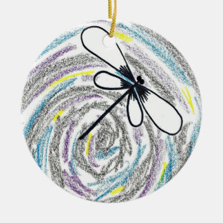 Abstract Dragonfly Christmas Ornament