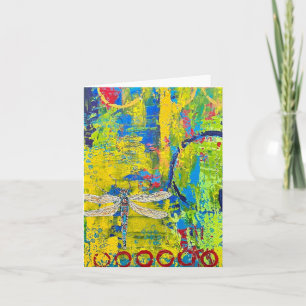 Abstract Dragonfly Note Card
