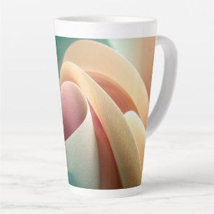 Abstract Drapery with Pastel Gradient Flow Latte Mug