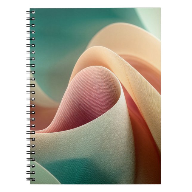 Abstract Drapery with Pastel Gradient Flow Notebook (Front)
