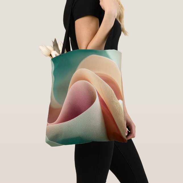 Abstract Drapery with Pastel Gradient Flow Tote Bag (Close Up)