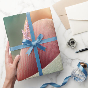 Abstract Drapery with Pastel Gradient Flow Wrapping Paper