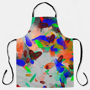 Abstract drawing texture with chaotic real paint b apron