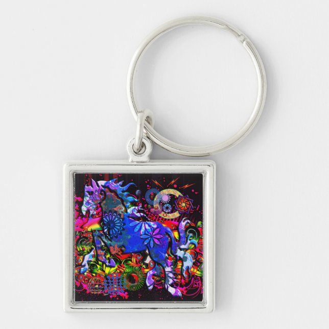 Abstract Dream Design Horse Keychain (Front)