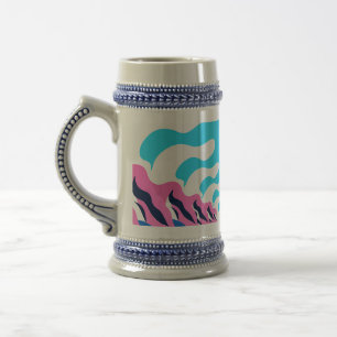 Abstract Dream Wave – Vibrant Surreal Flow Beer Stein