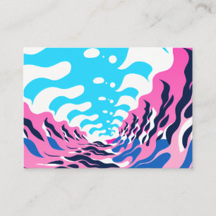 Abstract Dream Wave – Vibrant Surreal Flow Business Card