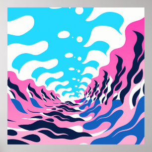 Abstract Dream Wave – Vibrant Surreal Flow Poster