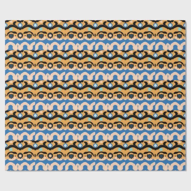 Abstract Dream Wave – Vibrant Surreal Flow Wrapping Paper (Flat)