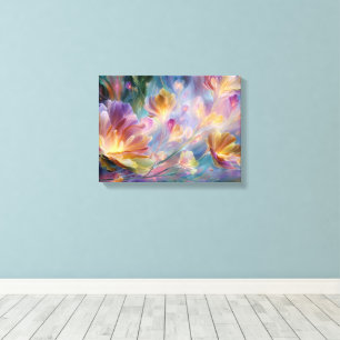 Abstract dreamy floral garden  canvas print
