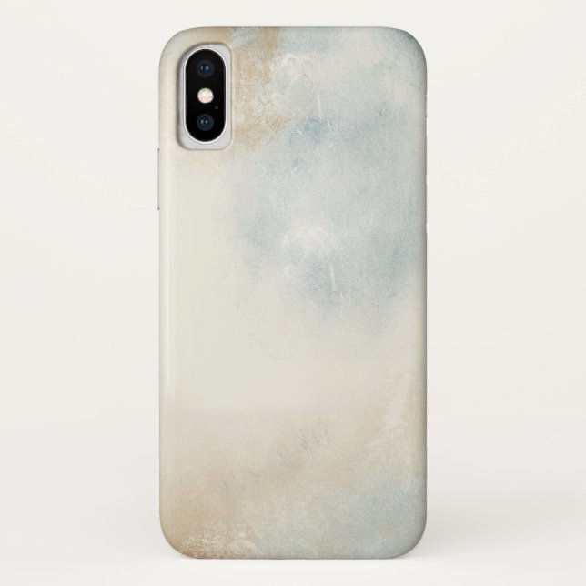 Abstract Dreamy Light Blue, Cream And Gold Case-Mate iPhone Case (Back)