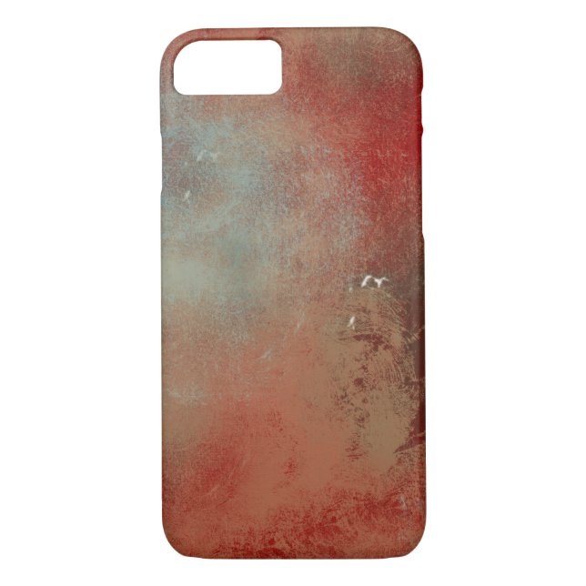 Abstract Dreamy Red Teal Cream Art Case-Mate iPhone Case (Back)