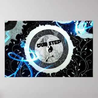 Abstract Dubstep Speaker Dub Step Poster