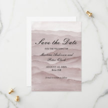 Abstract dusty rose mountains wedding 