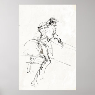Abstract Dynamic Figure Sketch - Poster