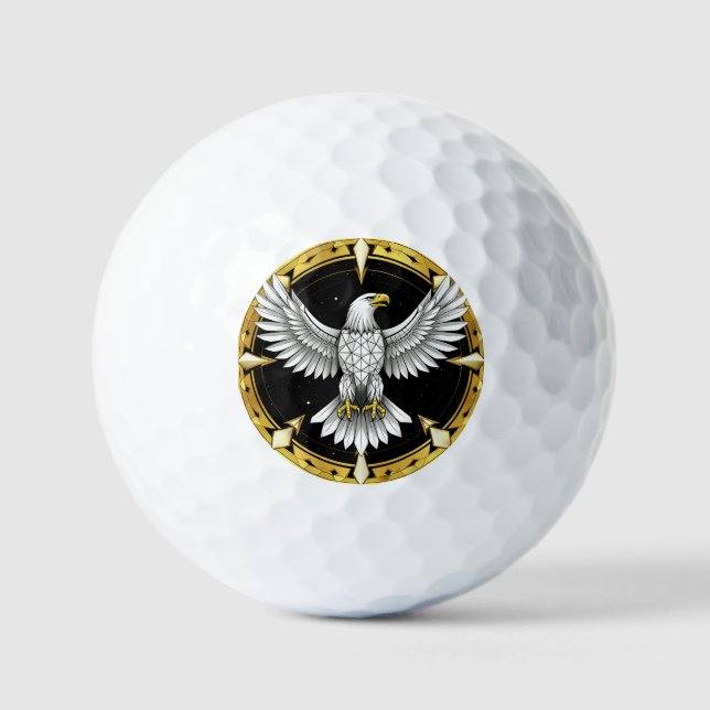 Abstract Eagle Spreading Wings Golf Balls (Front)