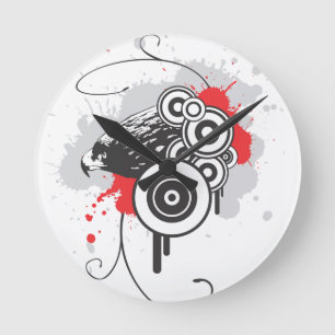 Abstract Eagle Wall Clock