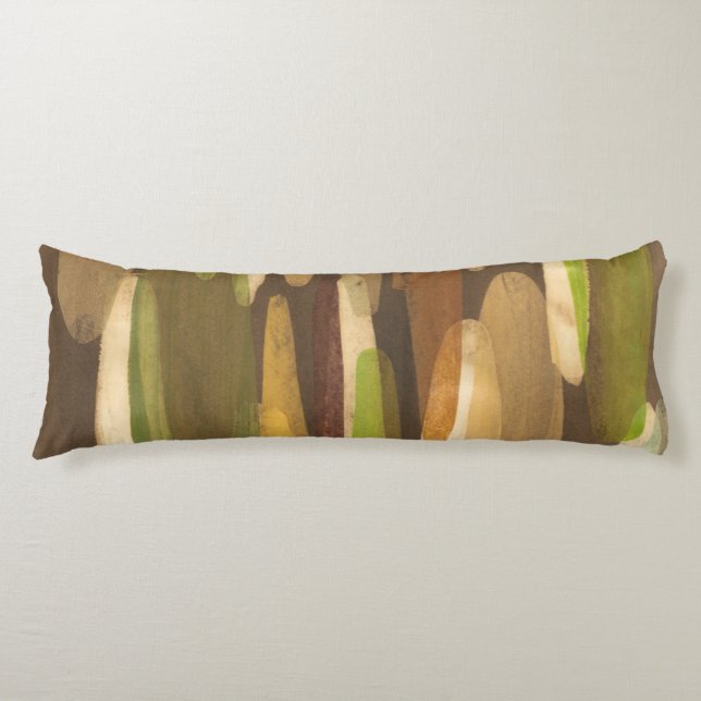 Abstract Earth Tone Landscape Body Pillow (Front)