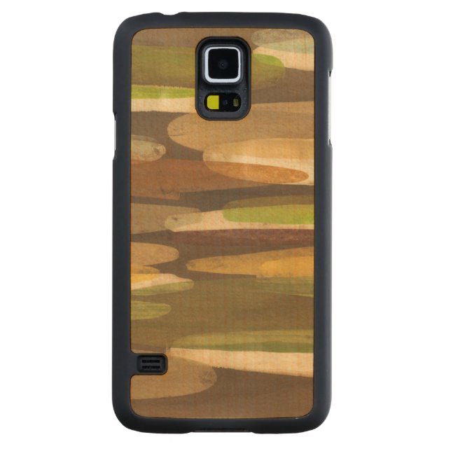Abstract Earth Tone Landscape Carved Maple Galaxy S5 Case (Back)