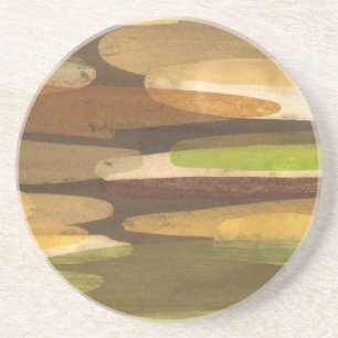 Abstract Earth Tone Landscape Coaster