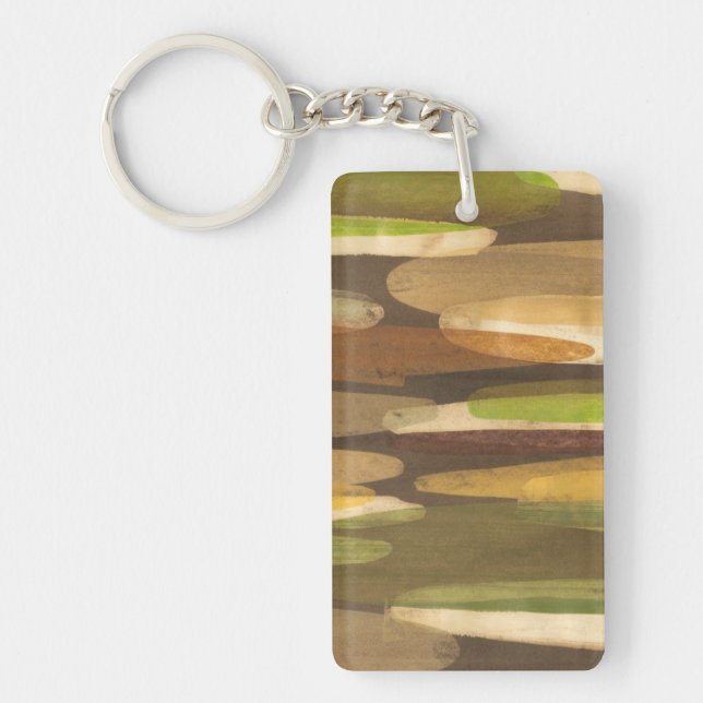 Abstract Earth Tone Landscape Keychain (Front)