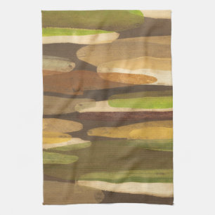 Abstract Earth Tone Landscape Kitchen Towel