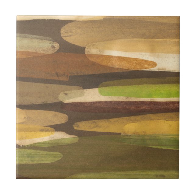 Abstract Earth Tone Landscape Tile (Front)