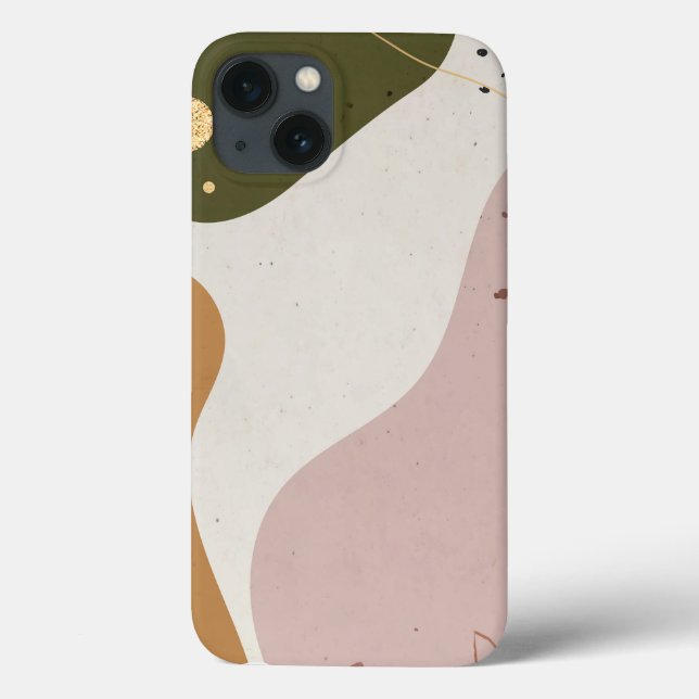 Abstract Earth Tone Phone Case – Minimalist Modern (Back)