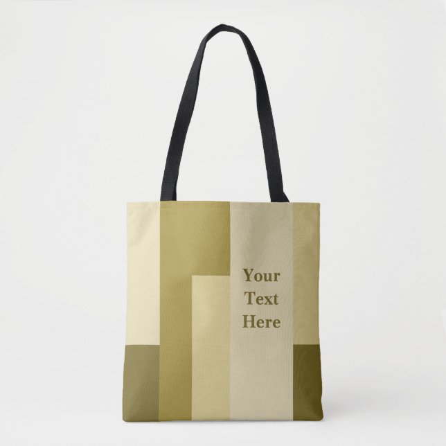Abstract Earth Tone Rectangle patterns Tote Bag (Front)