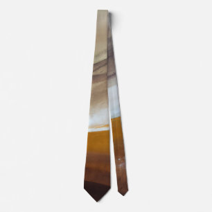 Abstract earth tone simple minimal modern mens tie