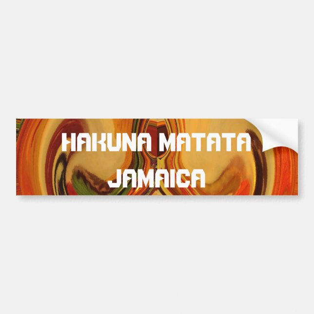 Abstract Earth Tone Swirl Art Print Bumper Sticker (Front)