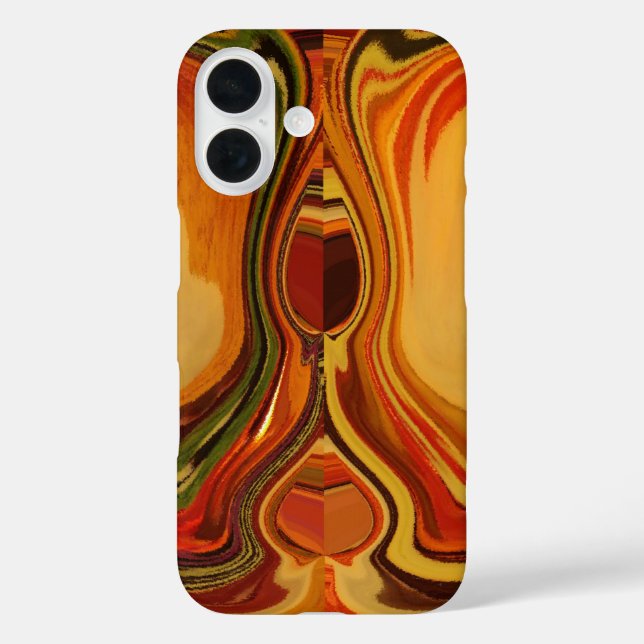 Abstract Earth Tone Swirl Art Print Case-Mate iPhone Case (Back)