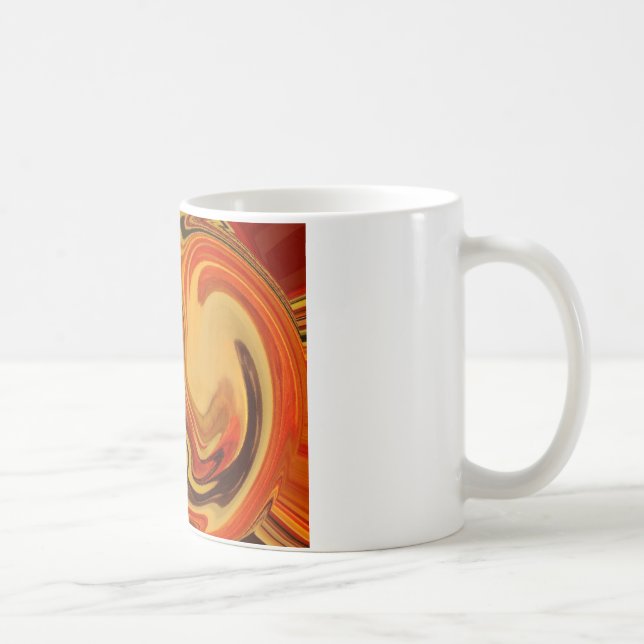 Abstract Earth Tone Swirl Art Print Coffee Mug (Right)