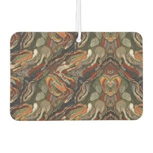 Abstract Earth Tone Swirl Pattern Air Freshener