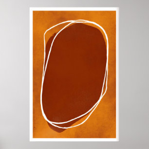 Abstract Earth Tone Wall Art Rustic Warmth, Muted