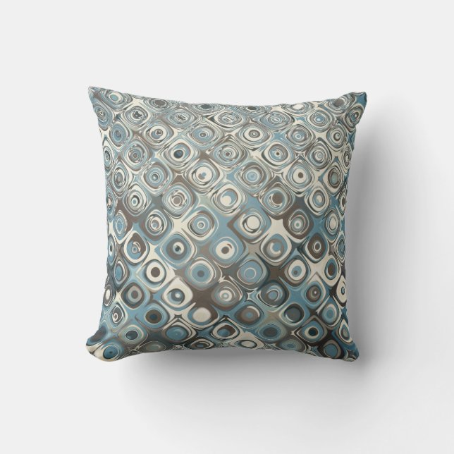 Abstract Earth Tones Pattern Throw Pillow (Front)