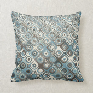 Abstract Earth Tones Pattern Throw Pillow