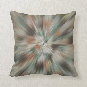 Abstract Earth Tones Tie Dye Throw Pillow