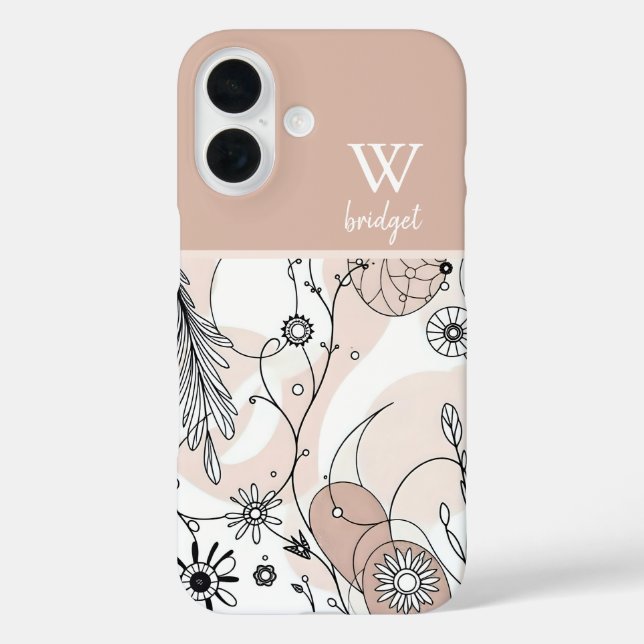 Abstract Earthy Boho Minimalist Style Case-Mate iPhone Case (Back)