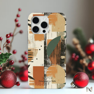 Abstract Earthy Minimalist - Organic Nature iPhone 15 Pro Max Case