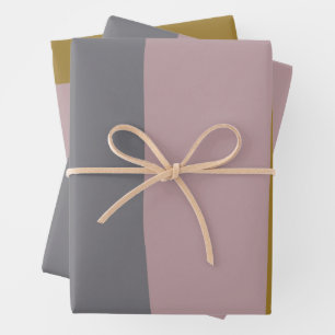 Abstract Earthy Stripes Modern Aesthetic Soft  Wrapping Paper Sheet