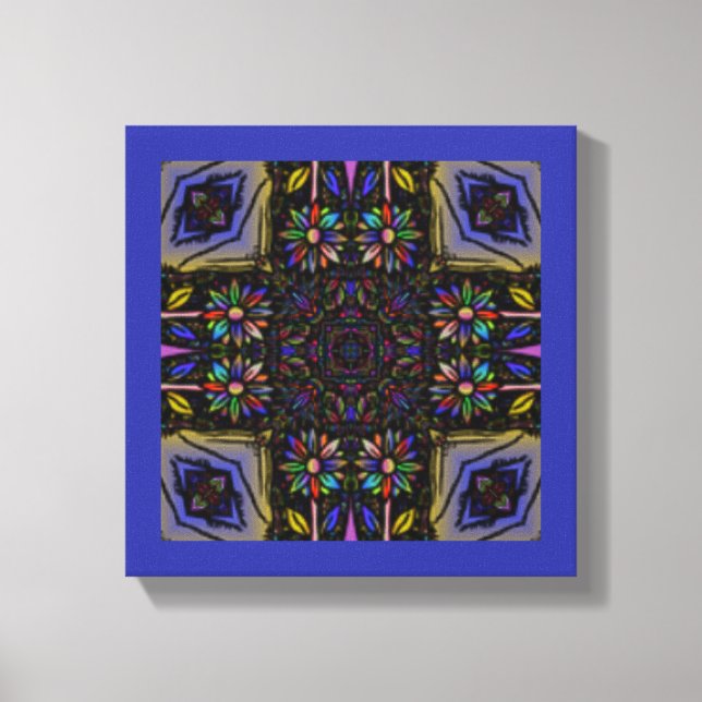 Abstract Easter Spring Daisies original wall art (Front)