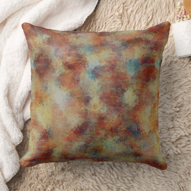 Abstract Echoes Throw Pillow (Blanket)